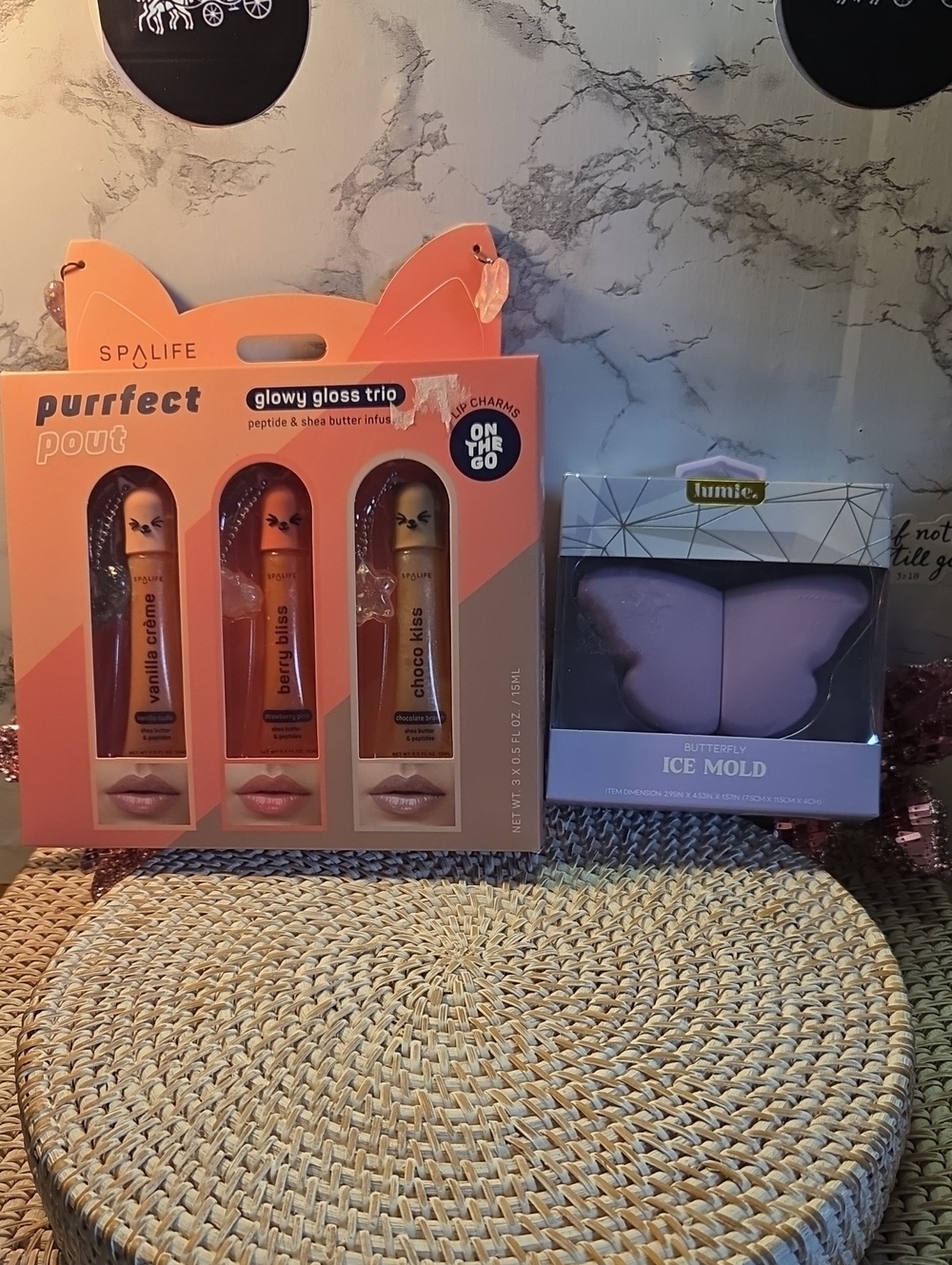 Spa Life  Purrfect Pout Glowy Gloss Trio - Butterfly ice mold